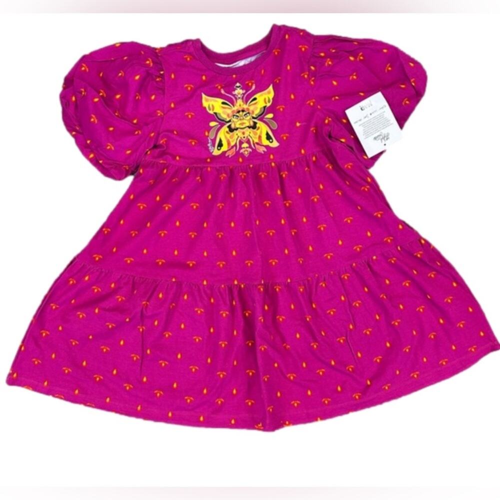 New Girl's Disney Encanto Pink Fire Dress size Medium‎ 7/8